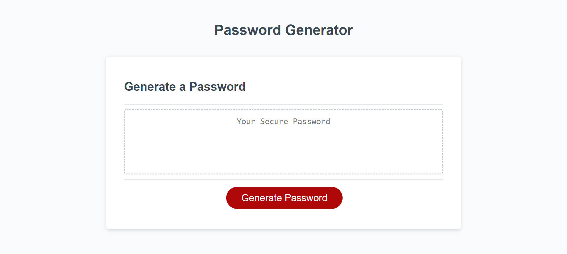 Password Generator Screenshot
